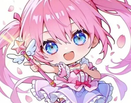 Top ảnh gái xinh anime tóc trắng, mắt xanh khiến fan mê mẩn