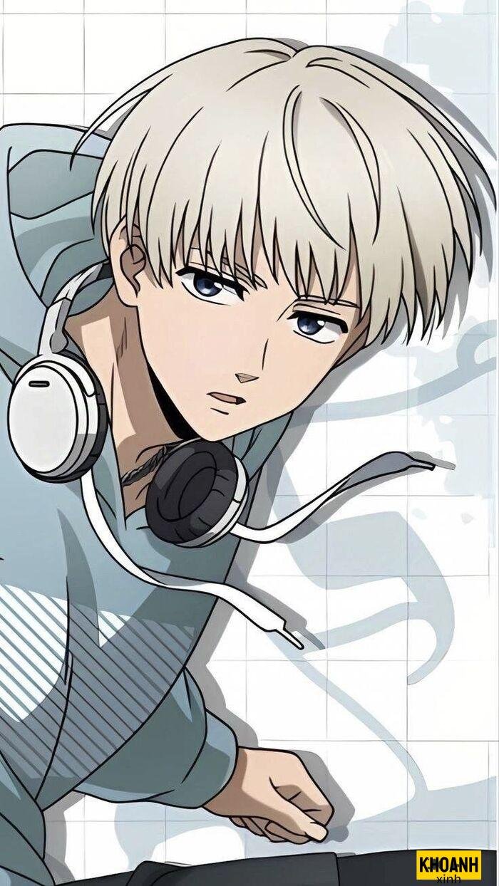 ảnh trai đẹp anime tóc bạc