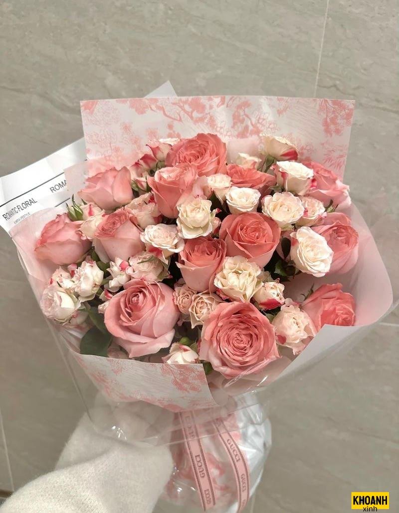 bó hoa hồng tặng mẹ