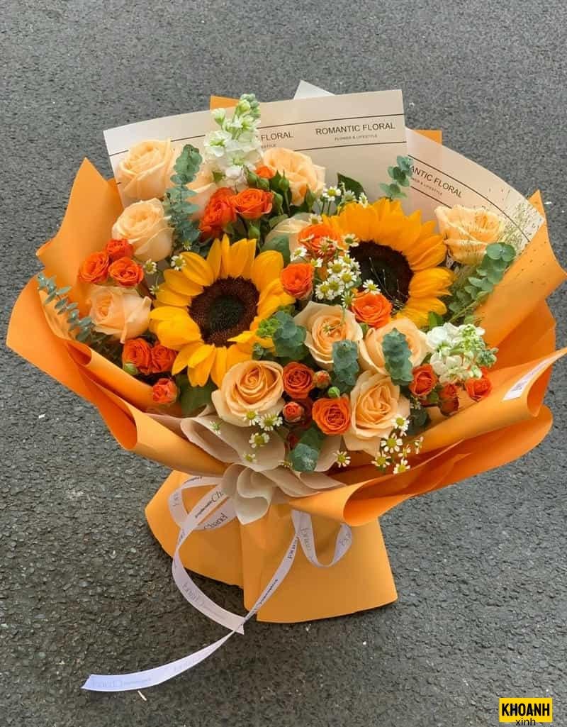 bo hoa huong duong dep