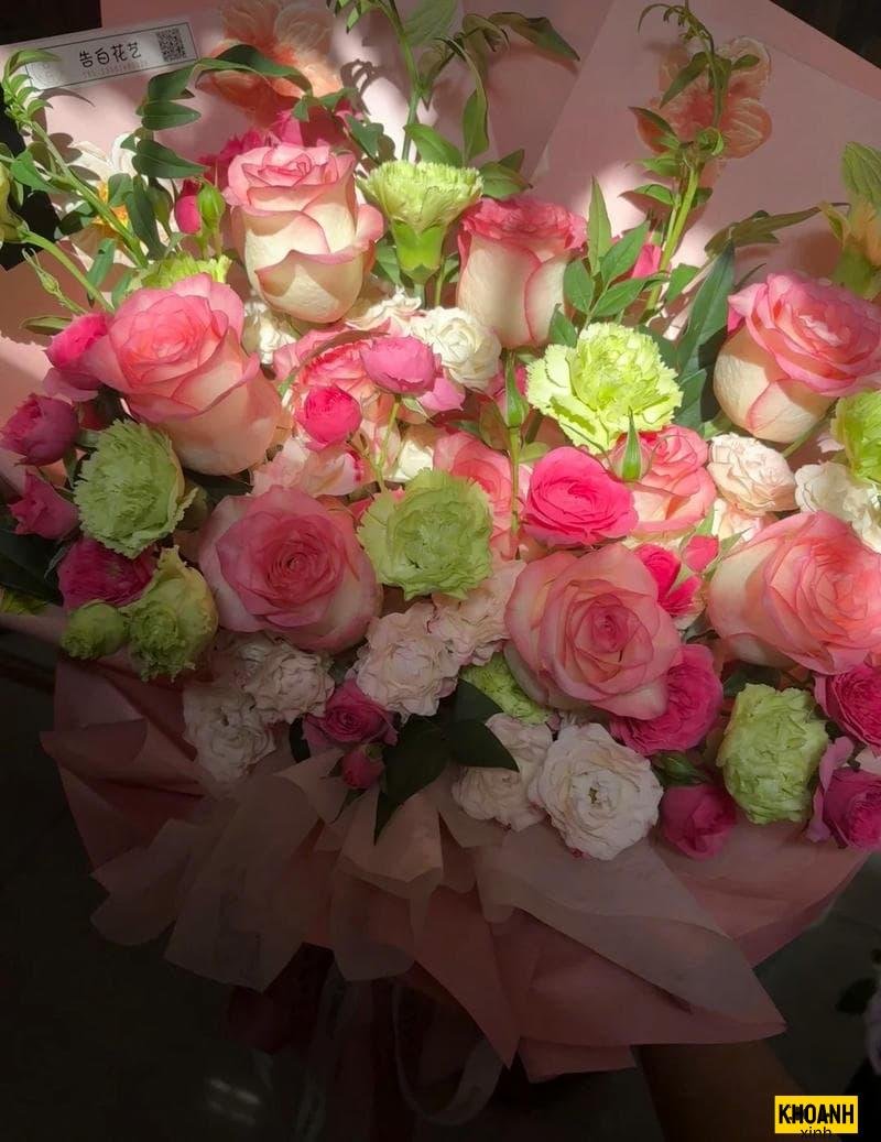 bó hoa sinh nhật nét