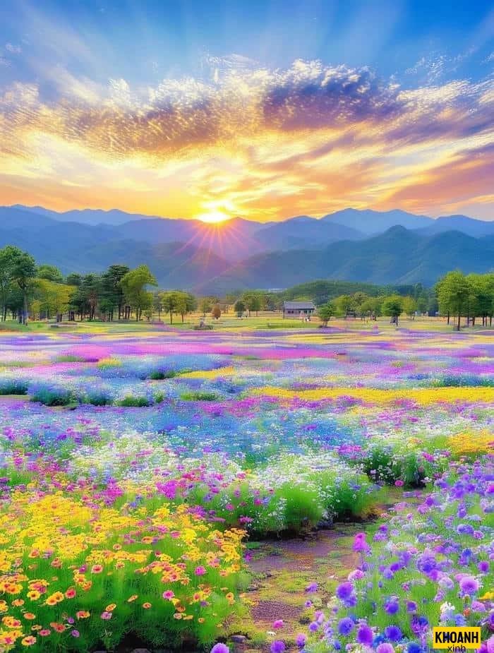 cánh đồng hoa cực nét
