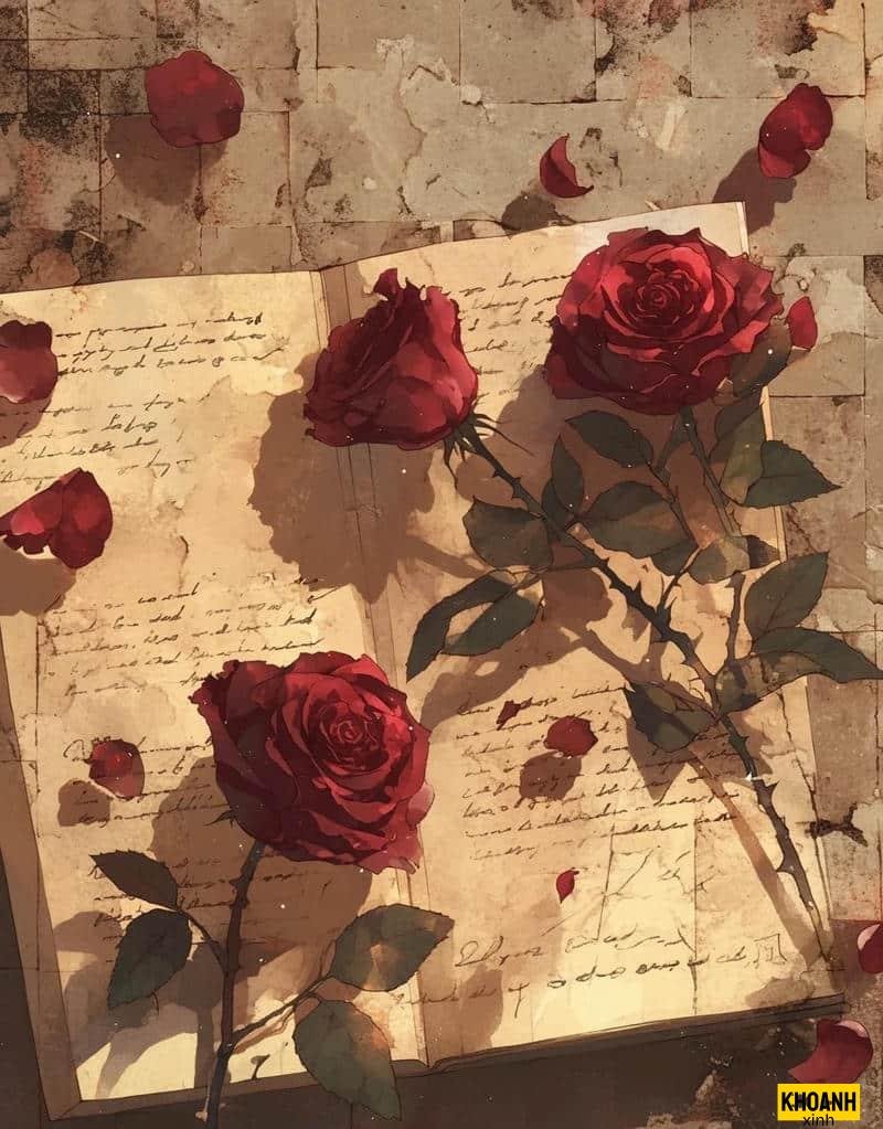 đóa hoa hồng dưới nắng