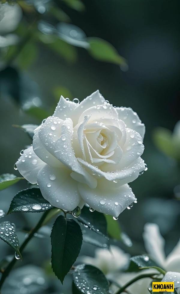 đóa hồng trắng dịu dàng