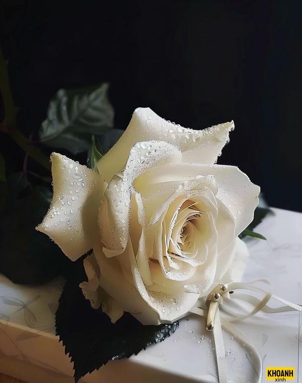 đóa hồng trắng sáp thơm