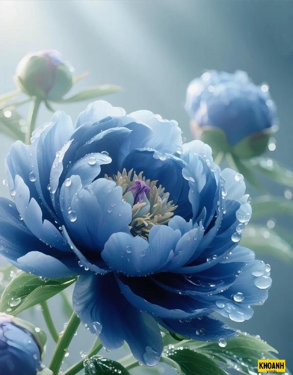 đóa mẫu đơn đọng sương