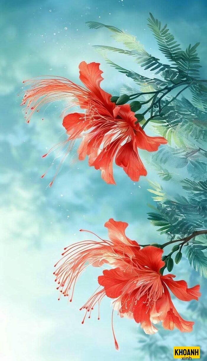 đóa phượng đỏ ban mai