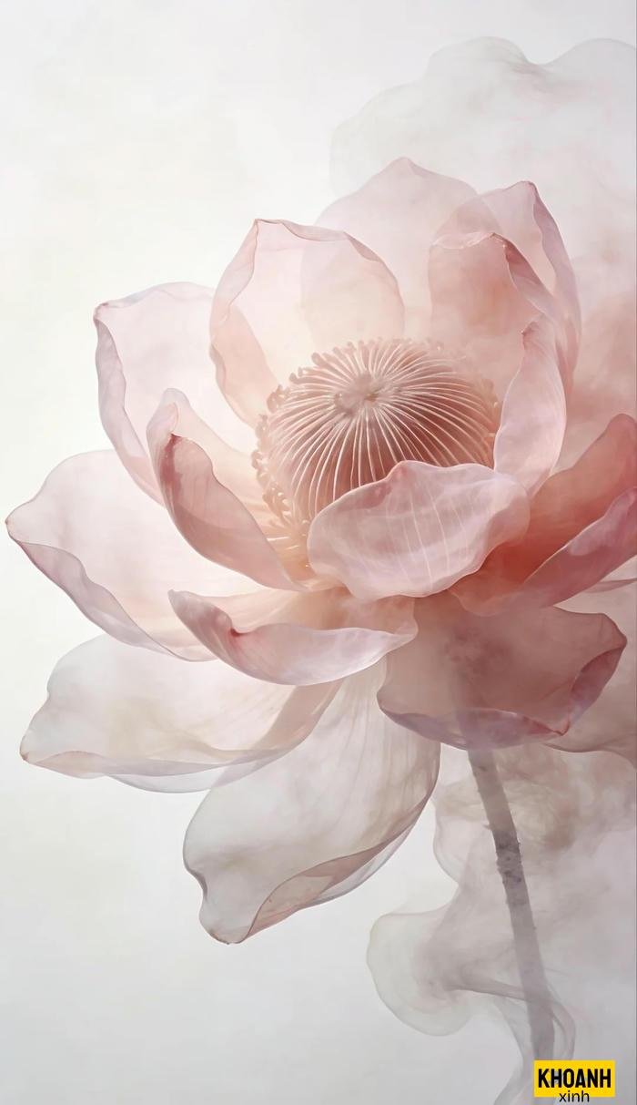 đóa sen hồng đọng sương