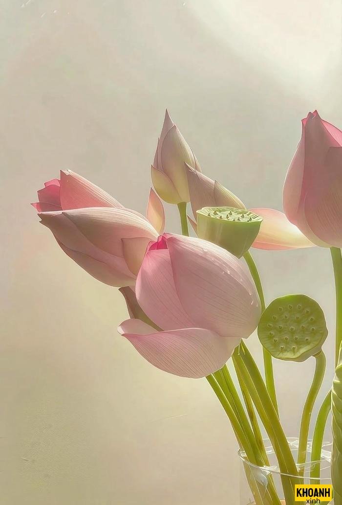 đóa sen hồng rực rỡ