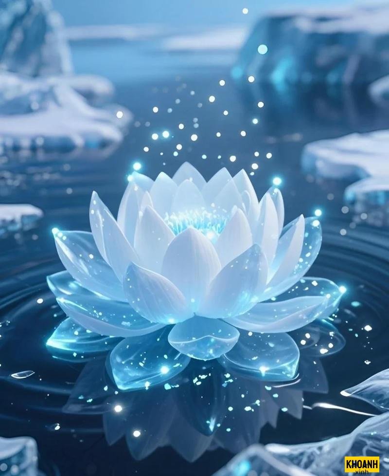 đóa sen trắng rạng rỡ