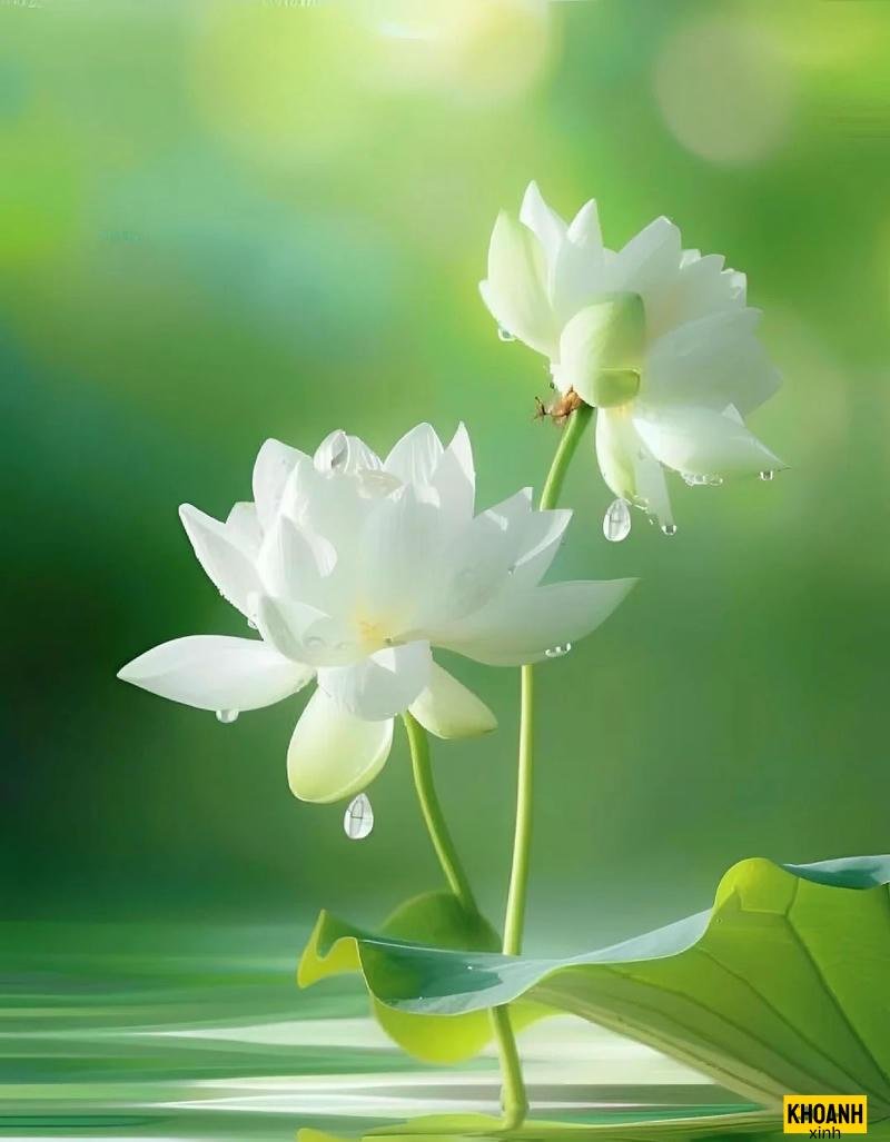 doa sen trang tinh khoi