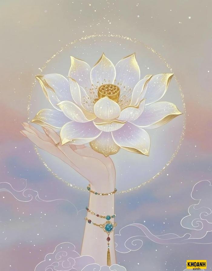 đóa sen trắng tinh khôi