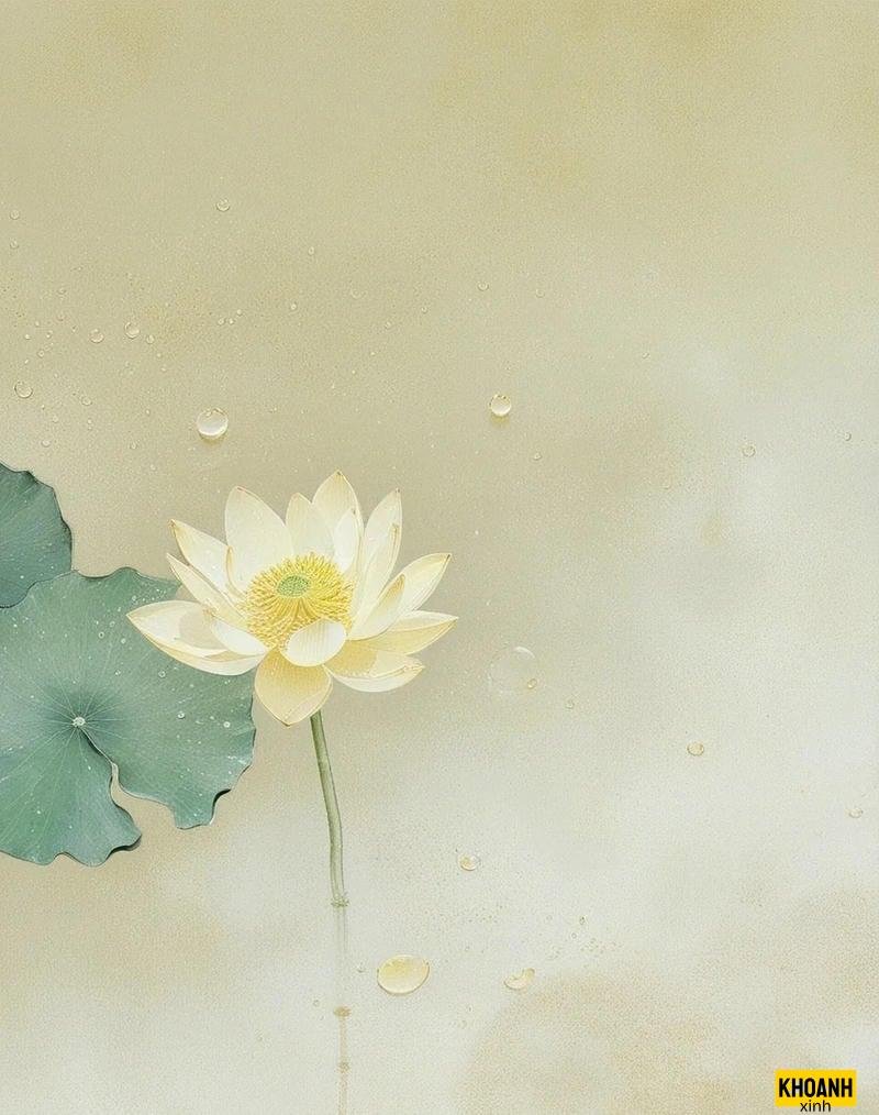 đóa sen trắng trang nhã