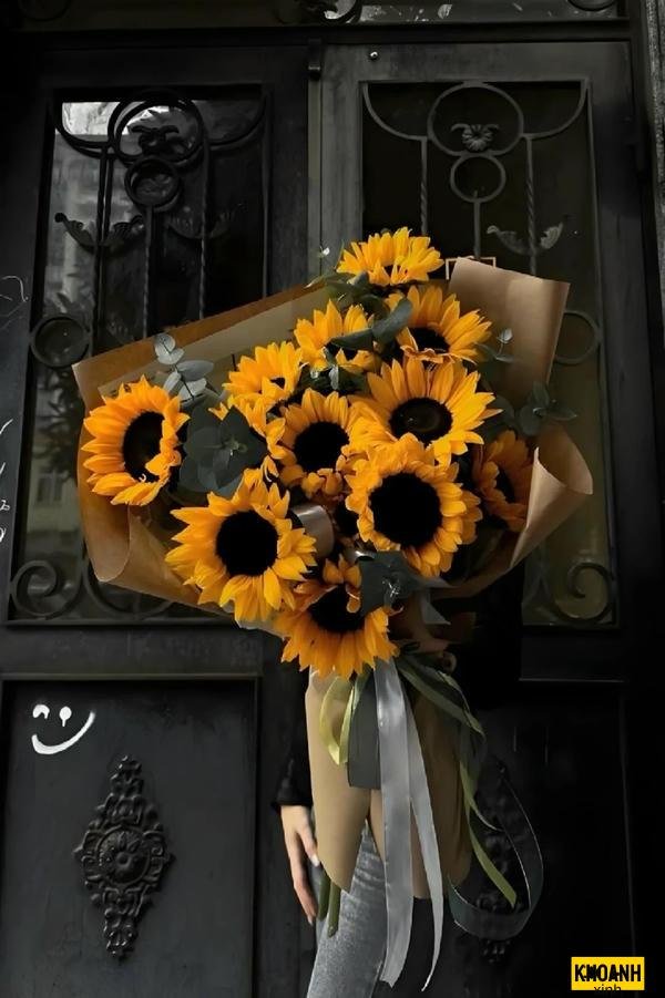 hoa hướng dương nhụy đen