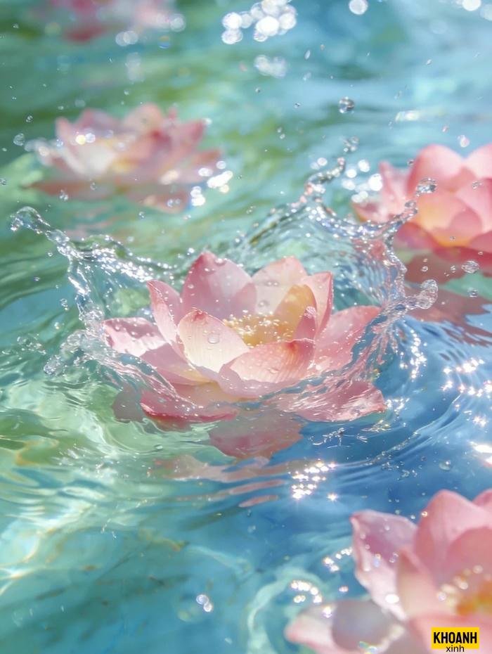 hoa sen duoi anh nang