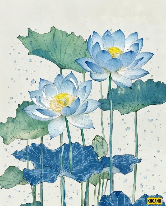 hoa sen trang trí đẹp