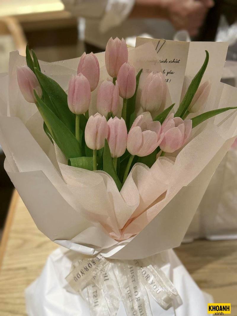 hoa tulip phối màu lạ