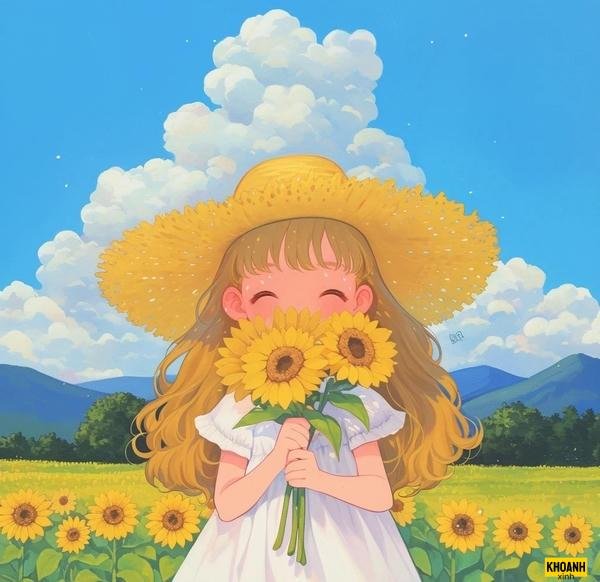 mẫu hoa hướng dương 4k