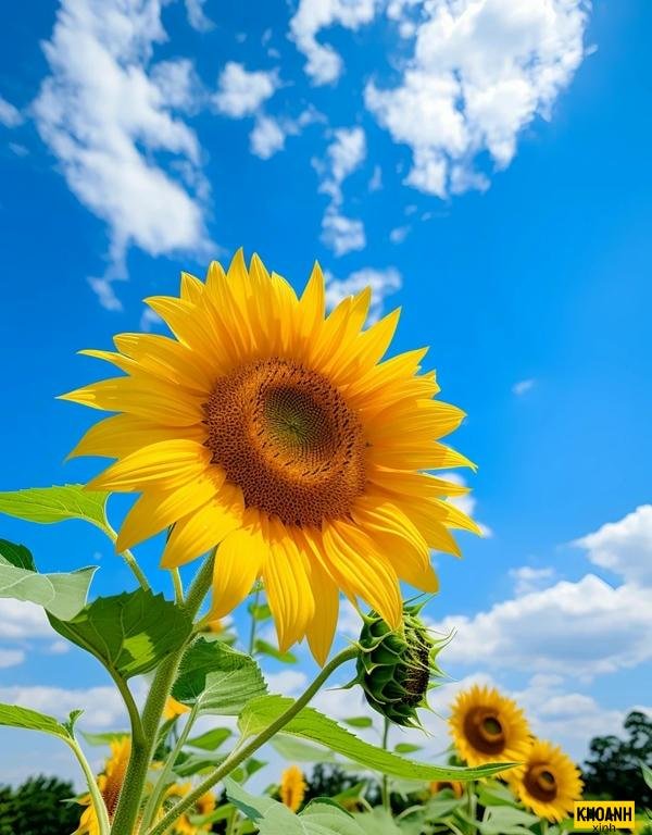 nhành hướng dương nét 4k