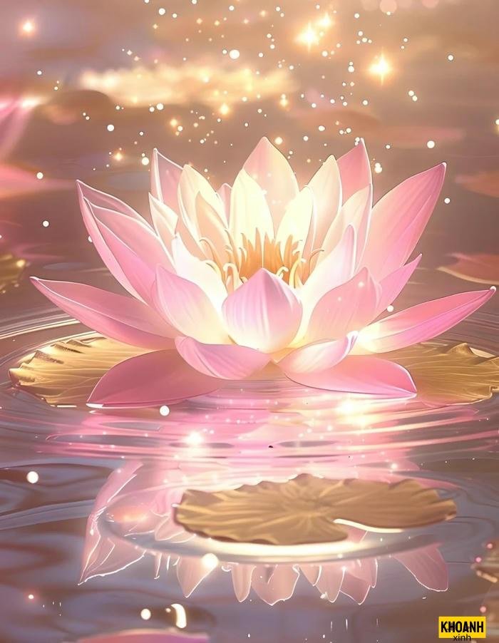 nhành sen hồng cực nét