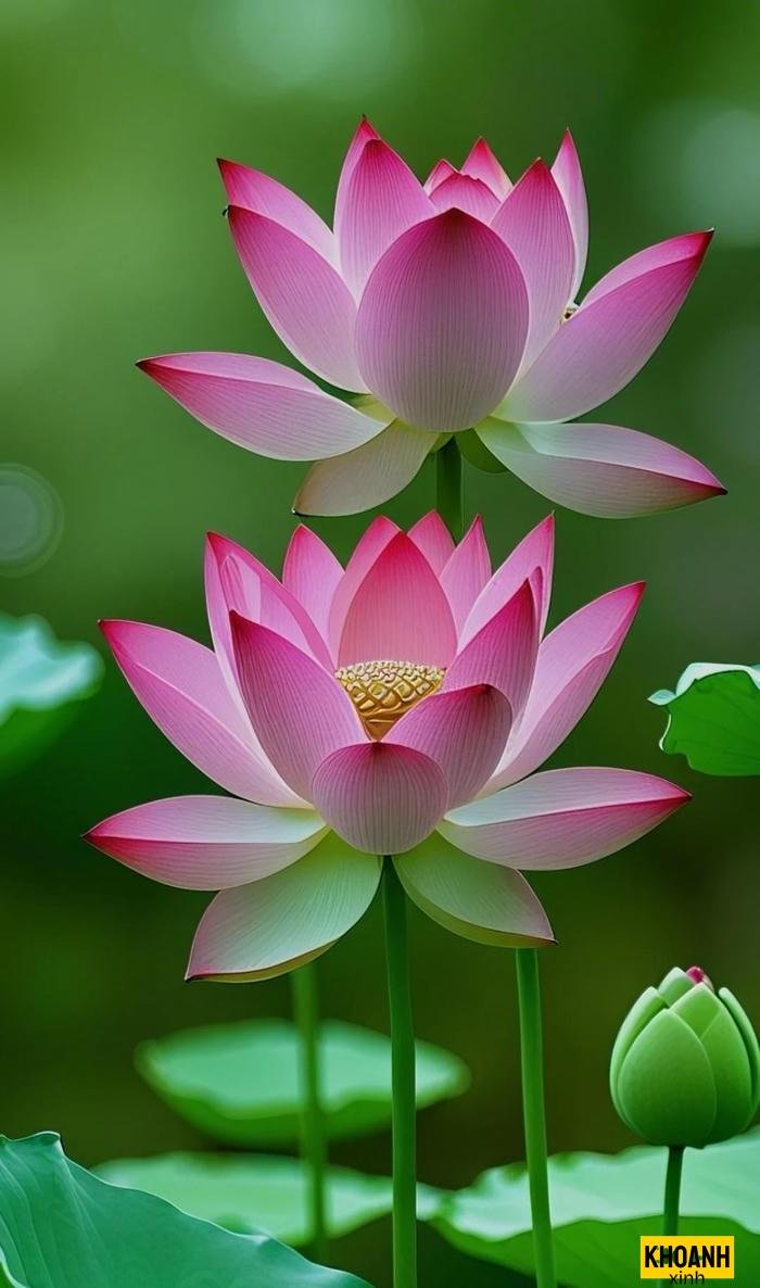 nhành sen nhỏ ban mai