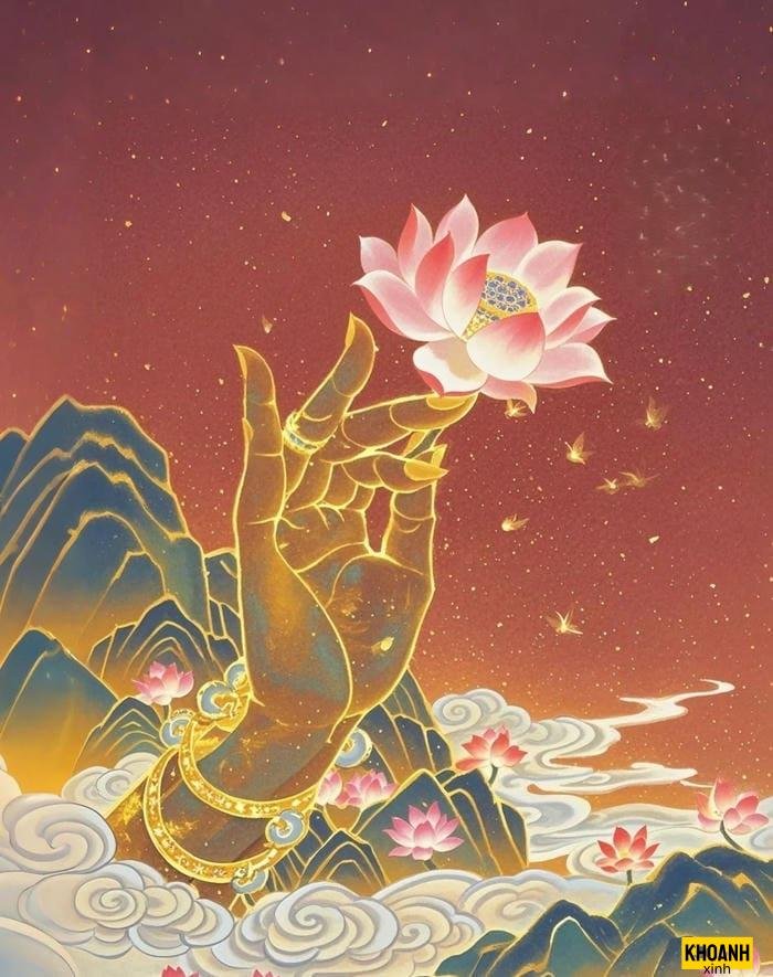 nhành sen trắng thanh cao