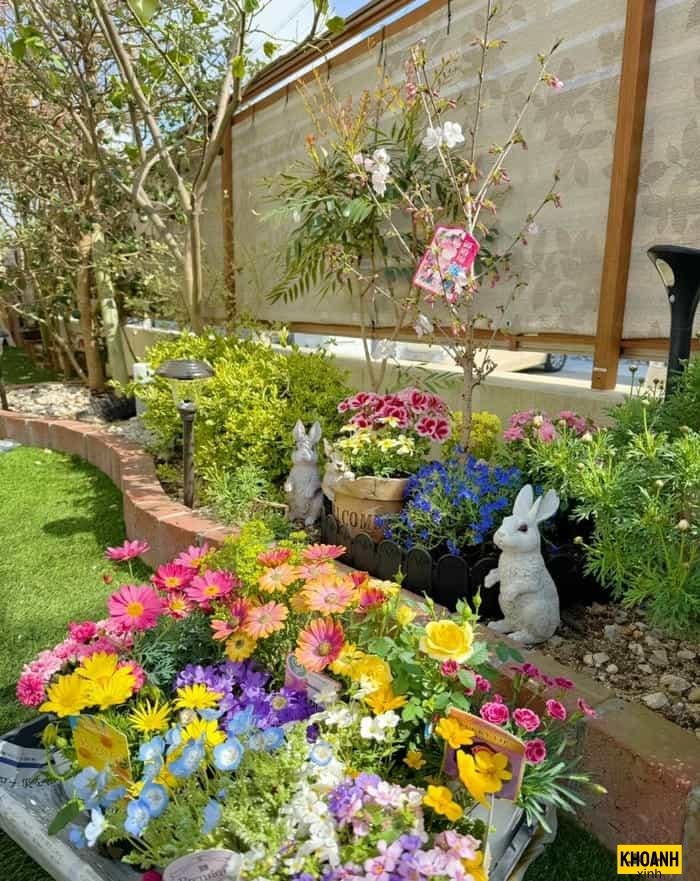 sắc màu vườn hoa xuân