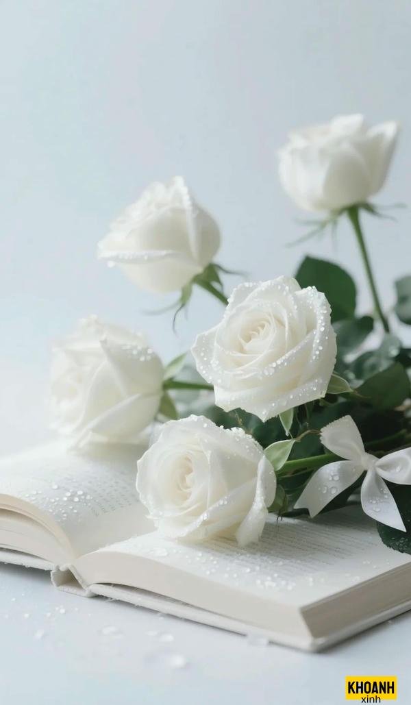 vẻ đẹp hoa hồng trắng