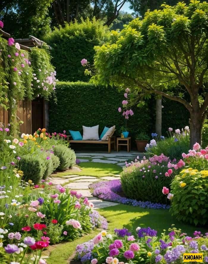 vuon hoa ruc ro nang